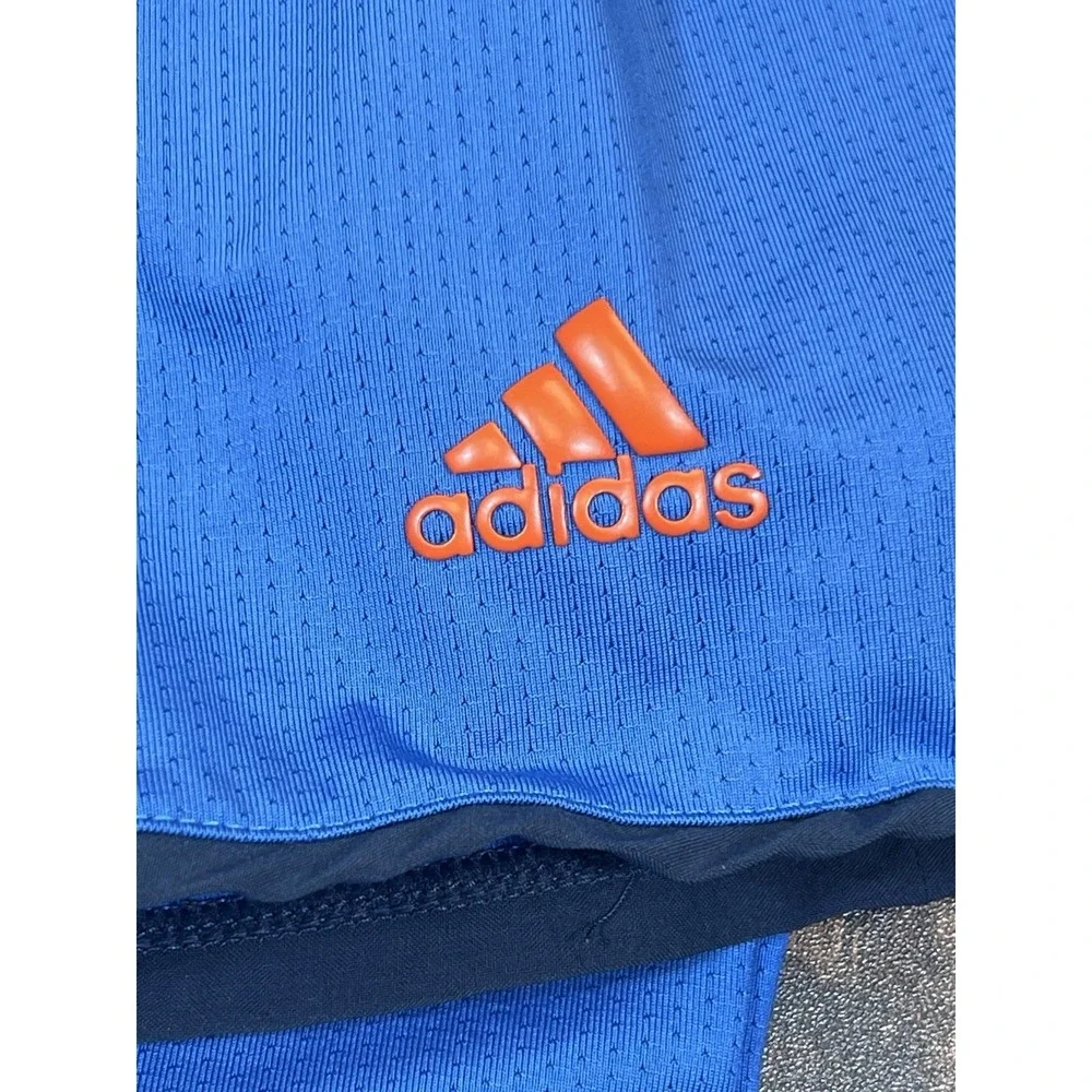 Adidas Men's Climacool Golf Performance Polo Shirt Blue Navy Orange Size XL